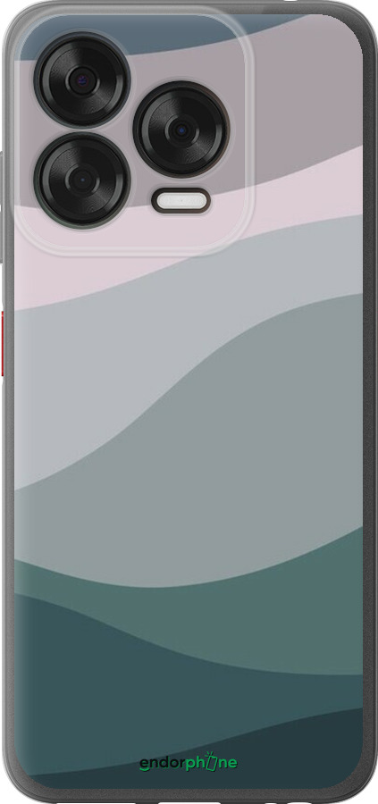 Силіконовий чехол З фіолетовим та бірюзовим ретро-стилем та хвилями для ZTE Nubia V70 Design - 6533u-4084 изображение 