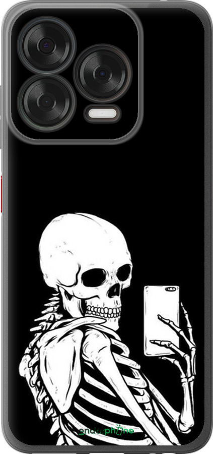 Силиконовый чехол Скелет делает Selfie для ZTE Nubia V70 Design - 6535u-4084 изображение 