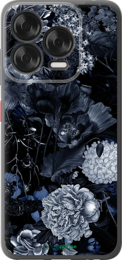 Силиконовый чехол Абстрактный цветочный рисунок в синих тонах для ZTE Nubia V70 Design - 6539u-4084 изображение 