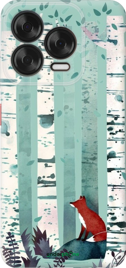 Силиконовый чехол Лис в зелёном лесу для ZTE Nubia V70 Design - 6547u-4084 изображение 