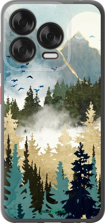 Силиконовый чехол С изображением лесного пейзажа для ZTE Nubia V70 Design - 6548u-4084 изображение 