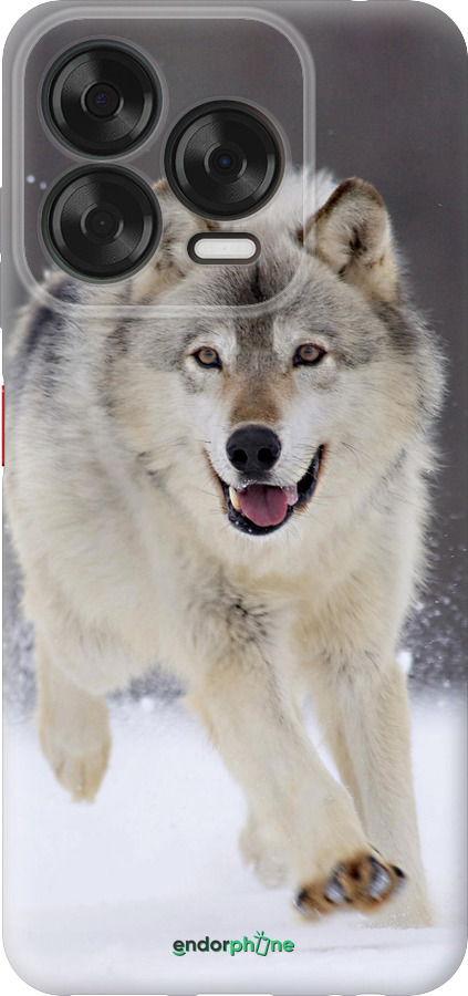 Силіконовий чехол Вовк, що біжить для ZTE Nubia V70 Design - 826u-4084 изображение 