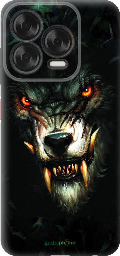 Силиконовый чехол Дьявольский волк для ZTE Nubia V70 Design - 833u-4084 изображение 