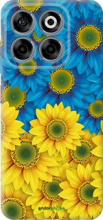 Силіконовий чохол 'Жовто-блакитні квіти ' для ZTE Nubia V70 зображення 5