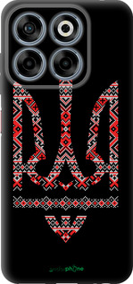 Силиконовый чехол Герб - вышиванка на черном фоне для ZTE Nubia V70 - 1196u-4083 изображение 