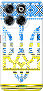 Силиконовый чехол Герб - вышиванка желто-голубая для ZTE Nubia V70 - 1197u-4083 изображение 