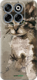 Силиконовый чехол Котёнок из пятен и линий для ZTE Nubia V70 - 119u-4083 изображение 