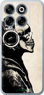 Силиконовый чехол Скелет-меломан v2 для ZTE Nubia V70 - 1200u-4083 изображение 