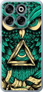 Силиконовый чехол Сова Арт-тату для ZTE Nubia V70 - 3971u-4083 изображение 