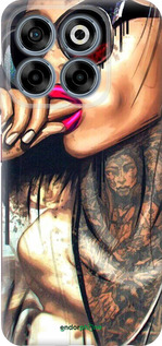 Силиконовый чехол Девушка в тату для ZTE Nubia V70 - 4001u-4083 изображение 