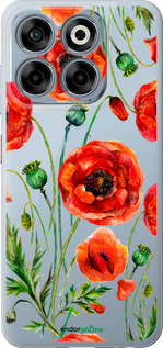 Силиконовый чехол Нарисованные маки для ZTE Nubia V70 - 4278u-4083 изображение 