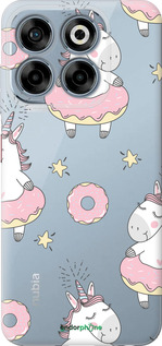 Силиконовый чехол Единорожки для ZTE Nubia V70 - 4659u-4083 изображение 