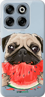 Силиконовый чехол Мопс и арбуз для ZTE Nubia V70 - 4665u-4083 изображение 