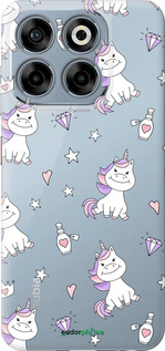 Силиконовый чехол Единорожка v2 для ZTE Nubia V70 - 4703u-4083 изображение 