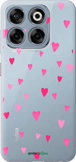 Силиконовый чехол Сердечки 2 для ZTE Nubia V70 - 4763u-4083 изображение 