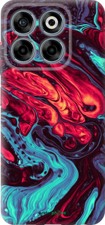 Силиконовый чехол Синяя красная абстакция для ZTE Nubia V70 - 5339u-4083 изображение 