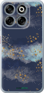 Силиконовый чехол Ночь золотые звезды для ZTE Nubia V70 - 5421u-4083 изображение 