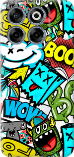 Силіконовий чехол Стікери v4 для ZTE Nubia V70 - 5508u-4083 изображение 