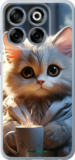 Силіконовий чехол Білий кіт для ZTE Nubia V70 - 5646u-4083 изображение 