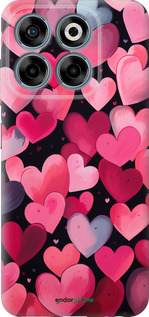 Силиконовый чехол Сердечки 4 для ZTE Nubia V70 - 5662u-4083 изображение 