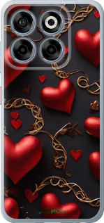 Силіконовий чехол Сердечки для ZTE Nubia V70 - 5831u-4083 изображение 