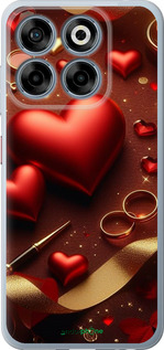 Силиконовый чехол 'Сердечки v3' для ZTE Nubia V70 изображение 2