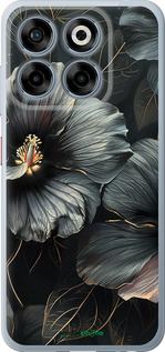 Силиконовый чехол Черные цветы для ZTE Nubia V70 - 6031u-4083 изображение 