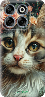 Силиконовый чехол Cats and flowers для ZTE Nubia V70 - 6069u-4083 изображение 