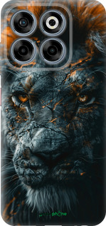 Силиконовый чехол Пламенный лев для ZTE Nubia V70 - 6153u-4083 изображение 