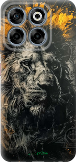 Силіконовий чехол Лев у золотих фарбах для ZTE Nubia V70 - 6155u-4083 изображение 