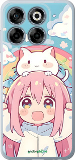 Силиконовый чехол Девочка аниме радуга для ZTE Nubia V70 - 6304u-4083 изображение 