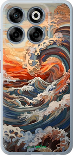 Силиконовый чехол Арт волны для ZTE Nubia V70 - 6324u-4083 изображение 