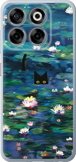 Силиконовый чехол Чехол с изображением водяных лилий Моне и кошек для ZTE Nubia V70 - 6399u-4083 изображение 