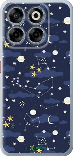 Силиконовый чехол Астрономический узор. Милый дизайн мультяшной вселенной для ZTE Nubia V70 - 6446u-4083 изображение 