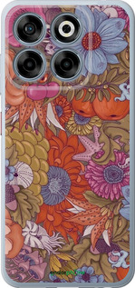 Силиконовый чехол Абстрактные цветы для ZTE Nubia V70 - 6526u-4083 изображение 