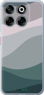 Силіконовий чехол З фіолетовим та бірюзовим ретро-стилем та хвилями для ZTE Nubia V70 - 6533u-4083 изображение 