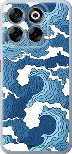 Силиконовый чехол Абстрактный рисунок морских волн для ZTE Nubia V70 - 6538u-4083 изображение 
