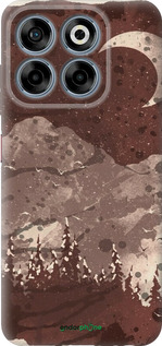 Силиконовый чехол С изображением лунного пейзажа в ночном лесу для ZTE Nubia V70 - 6546u-4083 изображение 