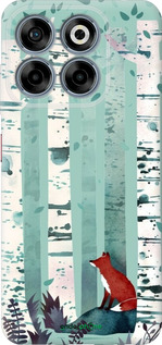 Силиконовый чехол Лис в зелёном лесу для ZTE Nubia V70 - 6547u-4083 изображение 