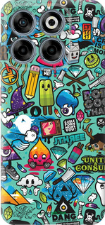 Силиконовый чехол Стикер бомбинг 1 для ZTE Nubia V70 - 693u-4083 изображение 