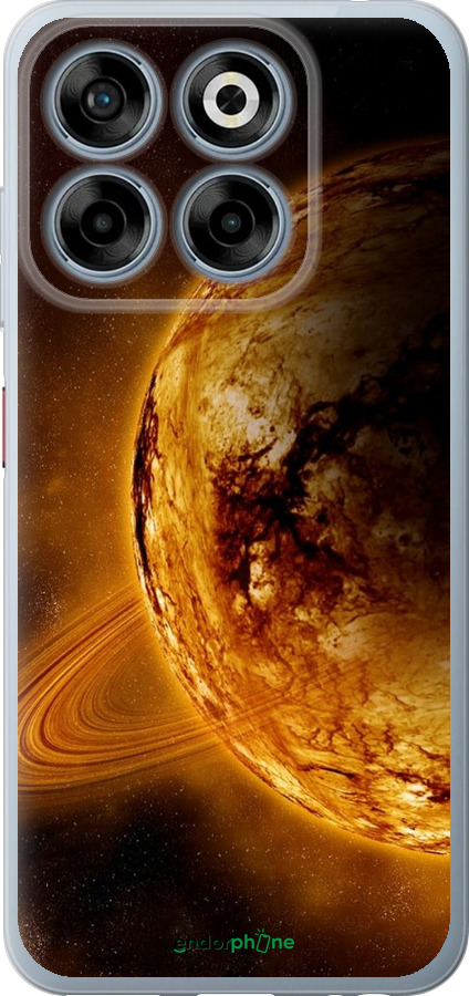 Силиконовый чехол Жёлтый Сатурн для ZTE Nubia V70 - 170u-4083 изображение 