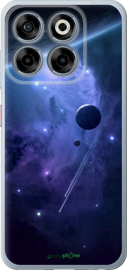 Силиконовый чехол Планеты в синем космосе для ZTE Nubia V70 - 171u-4083 изображение 