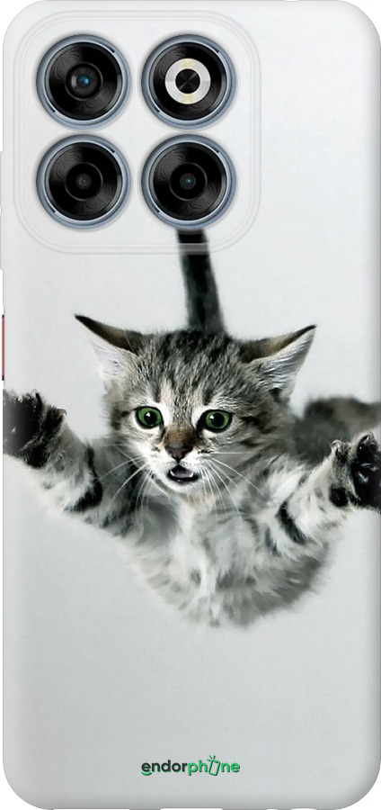 Силиконовый чехол Летящий котёнок для ZTE Nubia V70 - 2322u-4083 изображение 