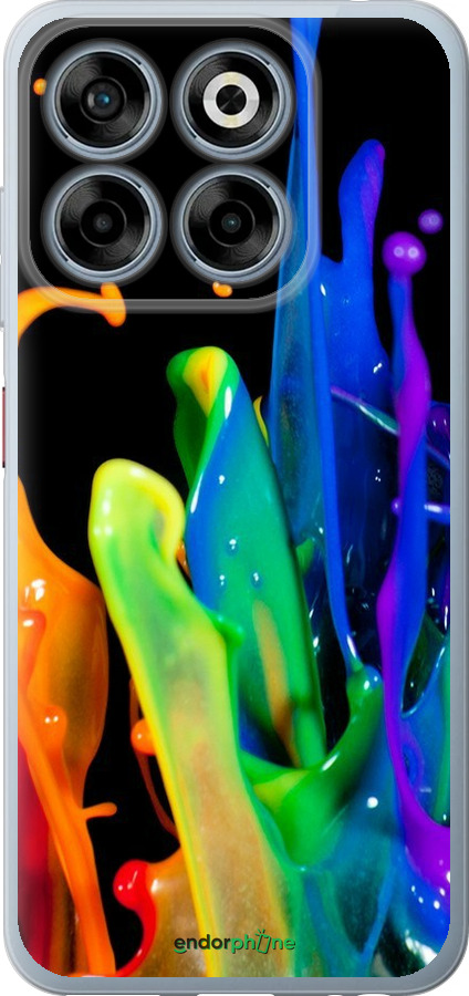 Силиконовый чехол брызги краски для ZTE Nubia V70 - 3957u-4083 изображение 