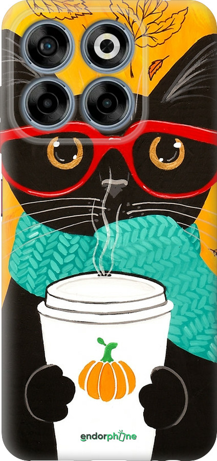 Силиконовый чехол Осенний кот для ZTE Nubia V70 - 4026u-4083 изображение 