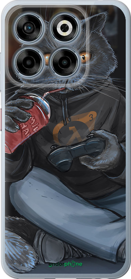 Силиконовый чехол gamer cat для ZTE Nubia V70 - 4140u-4083 изображение 