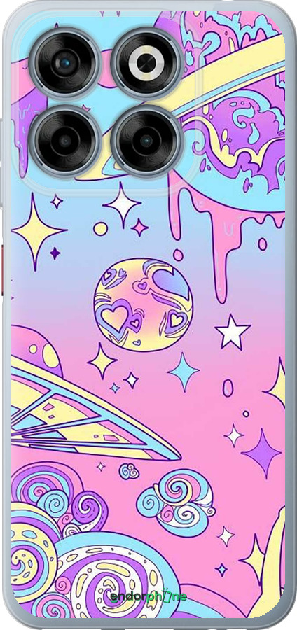 Силиконовый чехол Розовая галактика для ZTE Nubia V70 - 4146u-4083 изображение 