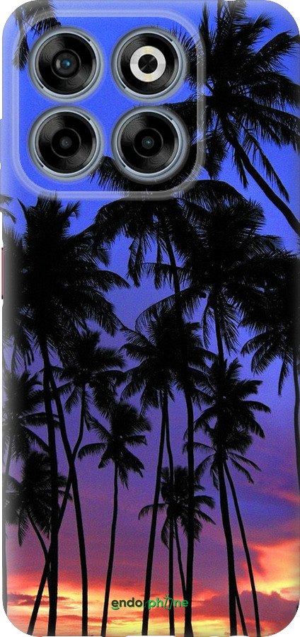 Силиконовый чехол Пальмы для ZTE Nubia V70 - 4324u-4083 изображение 