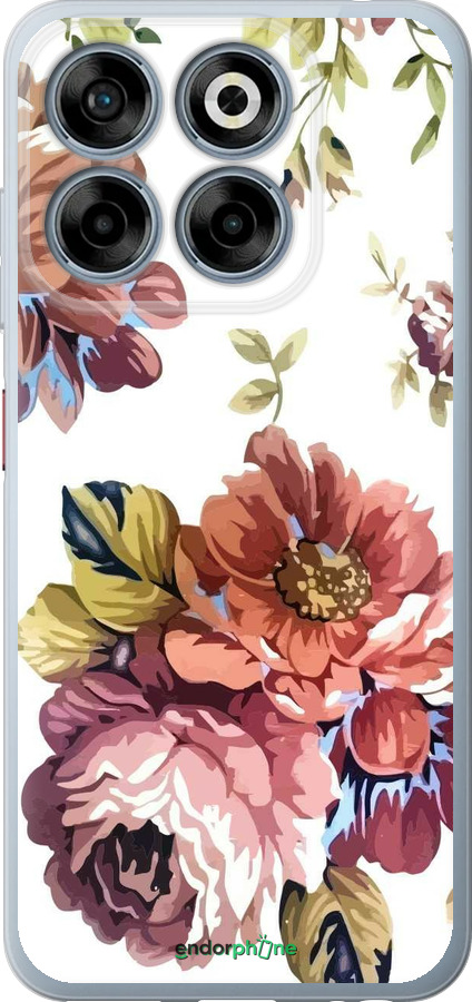 Силиконовый чехол Vintage flowers для ZTE Nubia V70 - 4333u-4083 изображение 