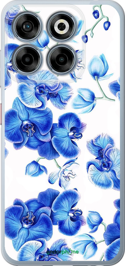 Силиконовый чехол Голубые орхидеи для ZTE Nubia V70 - 4406u-4083 изображение 